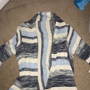 flouncy striped cardigan
